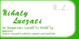 mihaly luczati business card